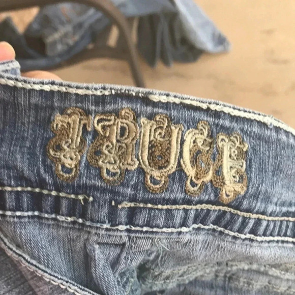 Truce Cuffed Blue Jean Short Flap Pocket Shorts - Picture 10 of 10